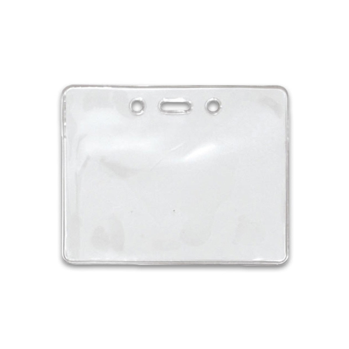 Clear Flexible Vinyl Proximity Badge Holder with Slot/Chain Holes - 2 1/8" x 3 3/8" (Qty 100)