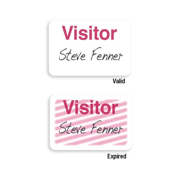 Clip-On Blank Expiring Visitor Badge Kit (Qty 1000 sets)
