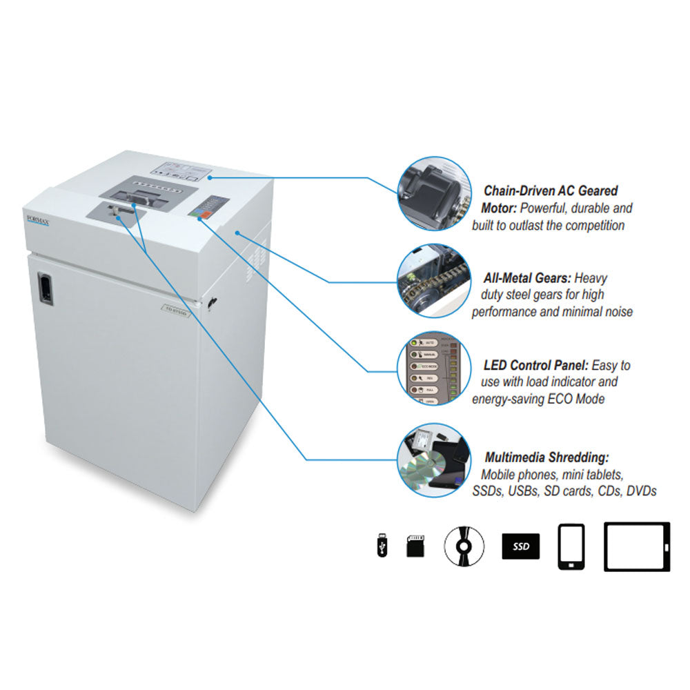 Formax OnSite FD 87SSD Multimedia Office Shredder