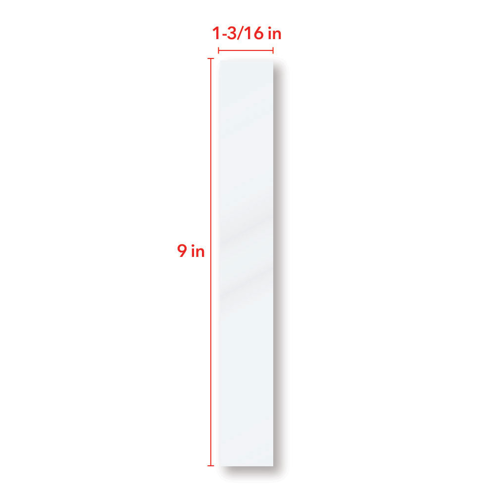 TruLam 3 Mil Laminating Pouches, 3-Hole Punch Reinforcement, 1-3/16" x 9", 100/Bx