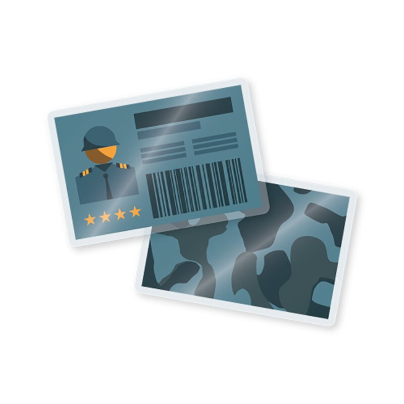 TruLam 5 Mil Laminating Pouches with Short Side Slot, Military-R Special Size, 2-3/8" x 3-1/2", 100/Bx