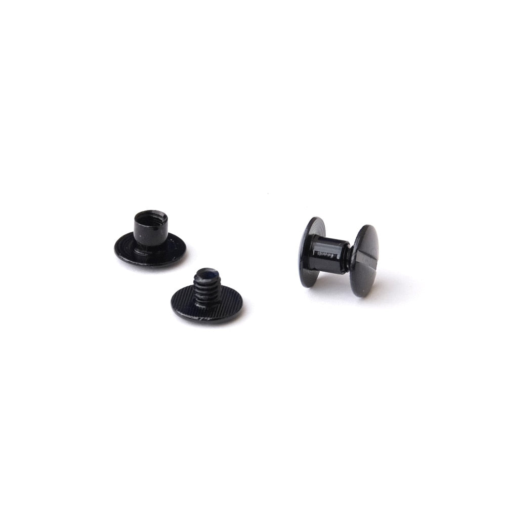 1/4 in. Black Aluminum Chicago Screws/Screw Posts (100 sets/bx)