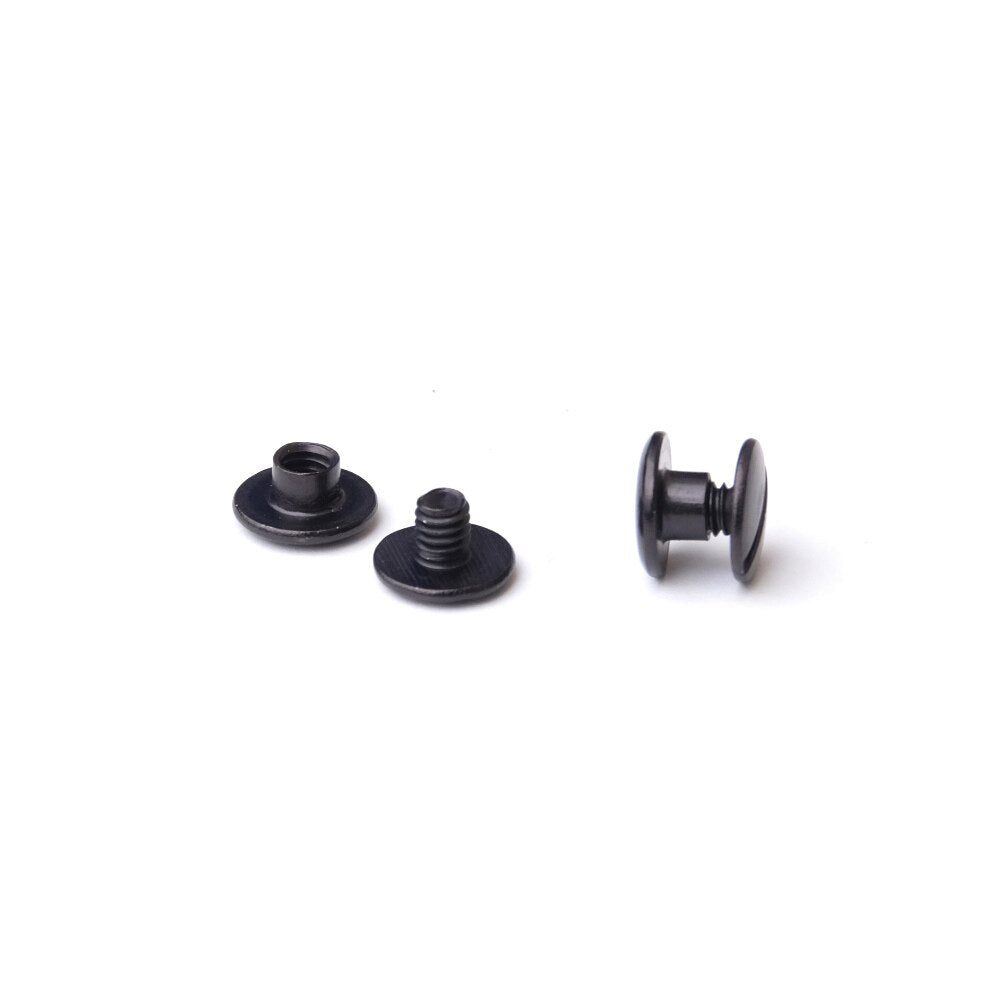 1/8 in. Black Aluminum Chicago Screws/Screw Posts (100 sets/bx)