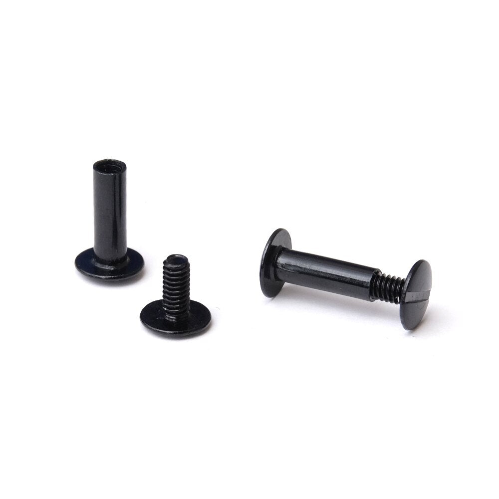 3/4 in. Black Aluminum Chicago Screws/Screw Posts (100 sets/bx)