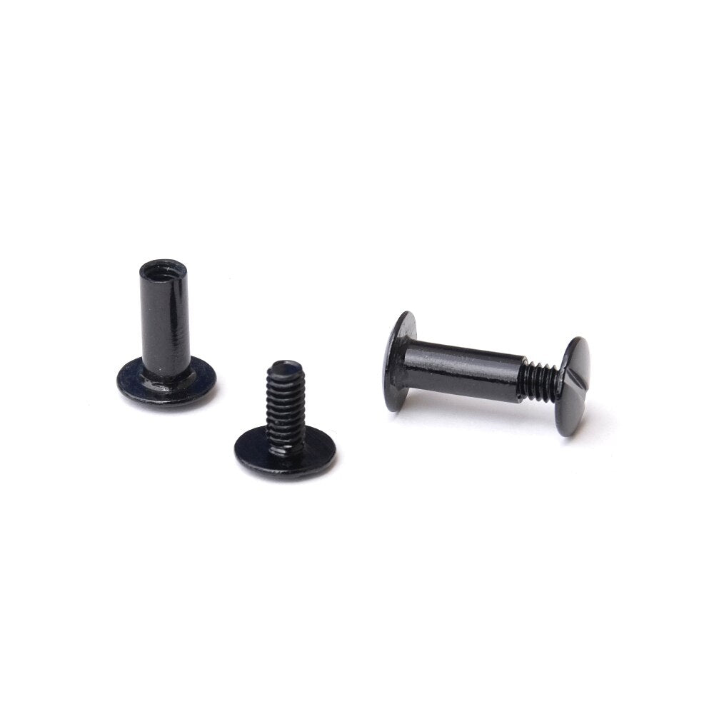 5/8 in. Black Aluminum Chicago Screws/Screw Posts (100 sets/bx)