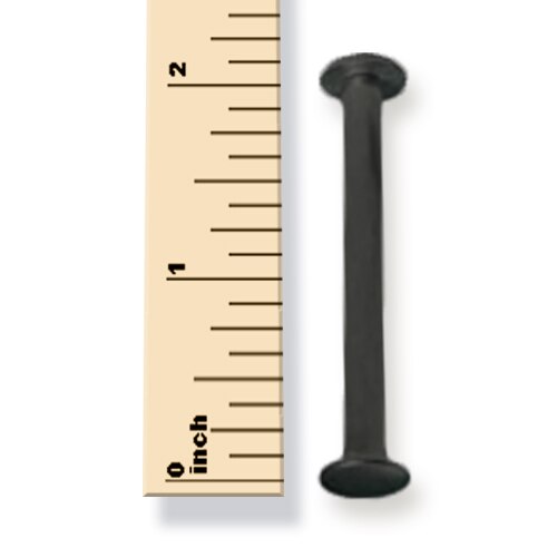 2 in. Black Aluminum Chicago Screws/Screw Posts (100 sets/bx)