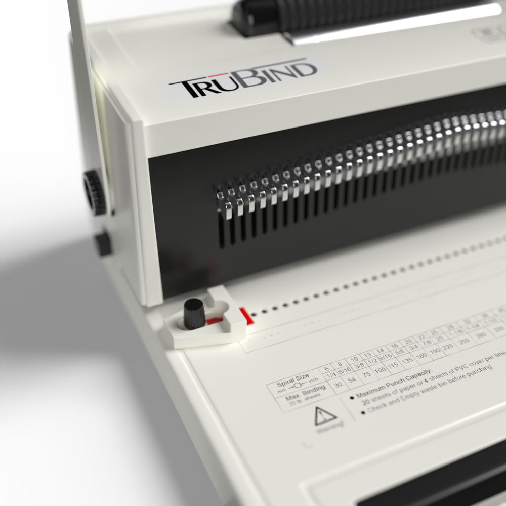 TruBind TB-S20AP Spiral Coil Binding Machine w/Electric Coil Inserter & Foot Pedal