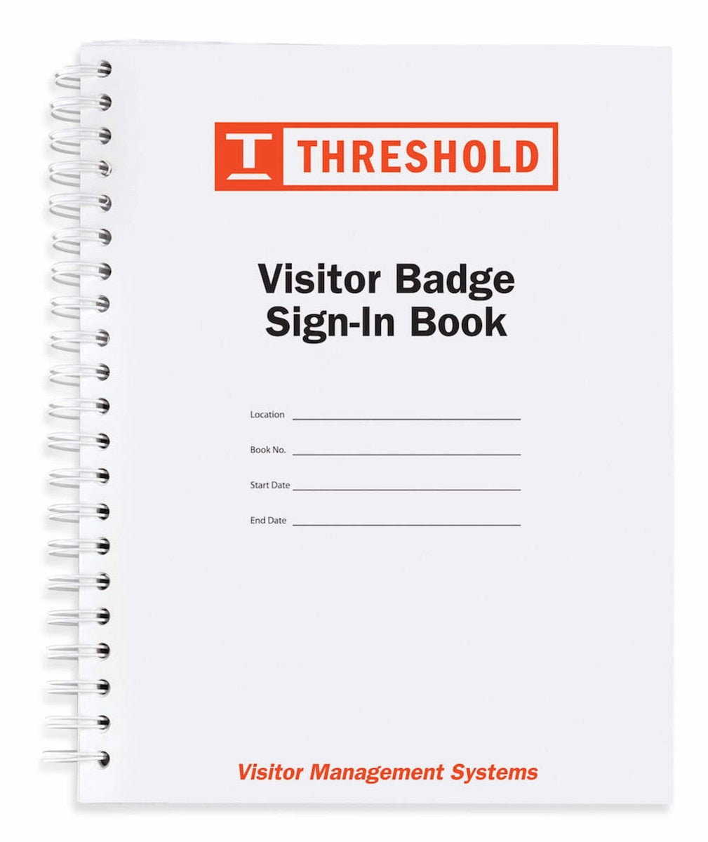 Visitor Registry Book, 500 Non-Expiring Badges with Side Sign-Out, "Destination," (Qty 1)