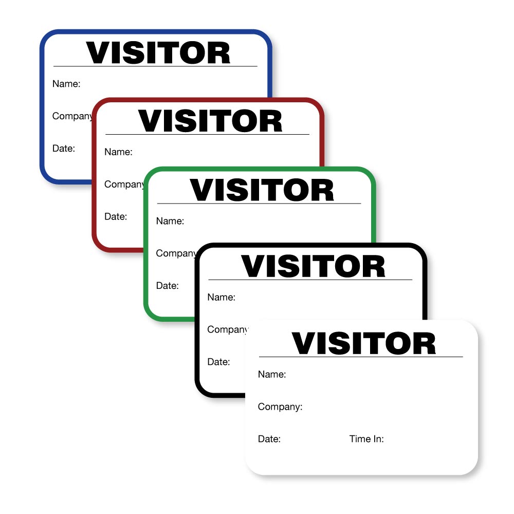 Visitor Registry Book, 500 TAB-Expiring Badges, "Company" (Qty 1)