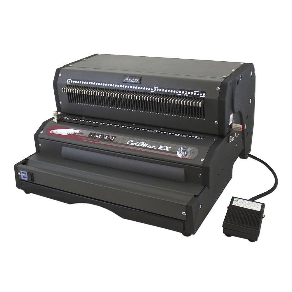 Akiles CoilMac-EX41 + (4:1 Pitch) Heavy-Duty Full-Size Electric Coil Inserter w/Crimpers - Oval Holes