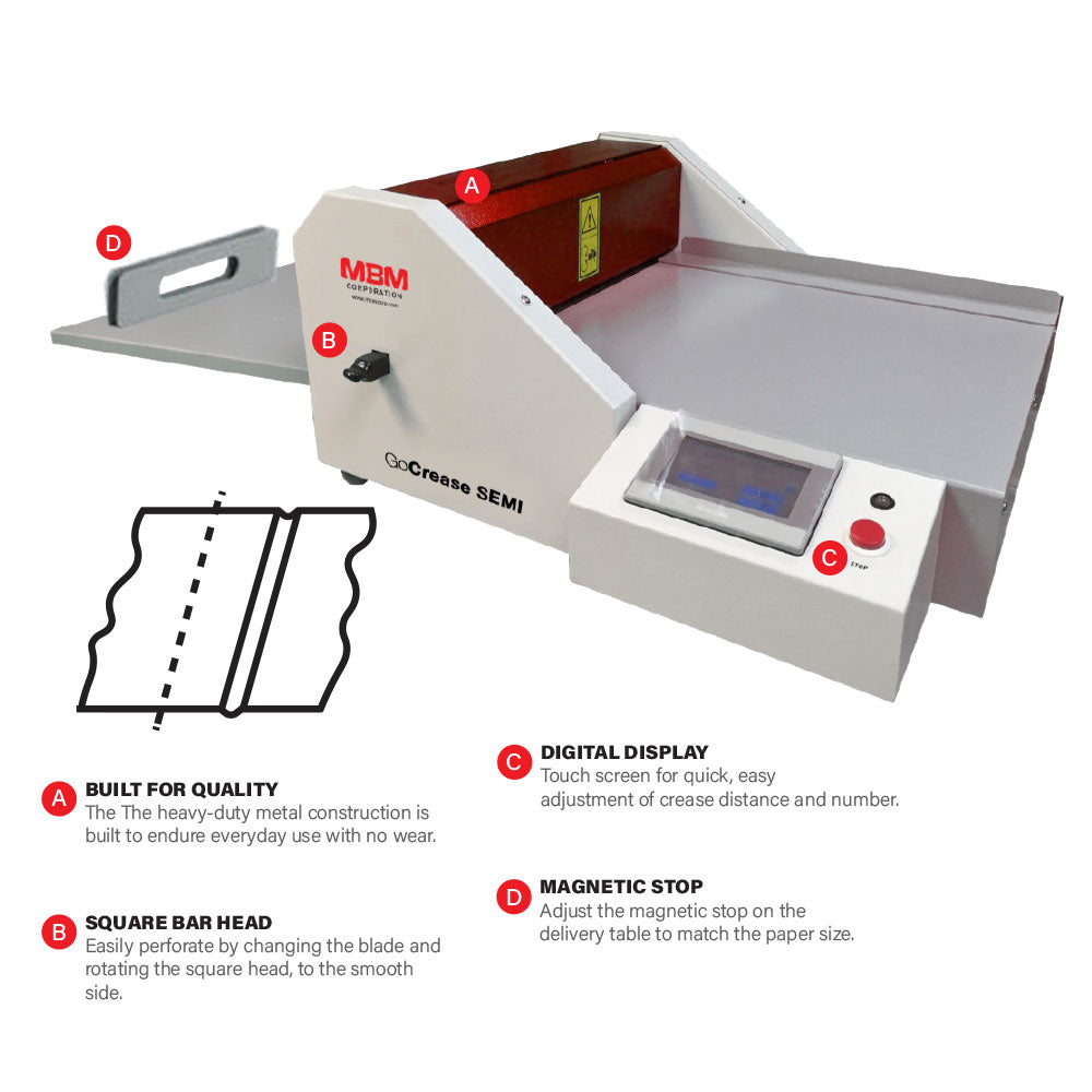 MBM GoCrease SEMI Paper Creaser & Perforator