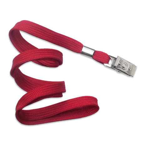TruBadge 36" Flat Braided Lanyards with Bulldog Clip (100/bg)