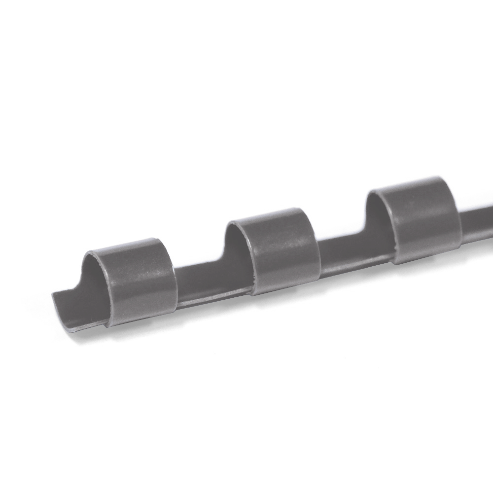 3/8 in. (10mm) 11 in. 19-Ring Binding Combs (100/bx) - Grey