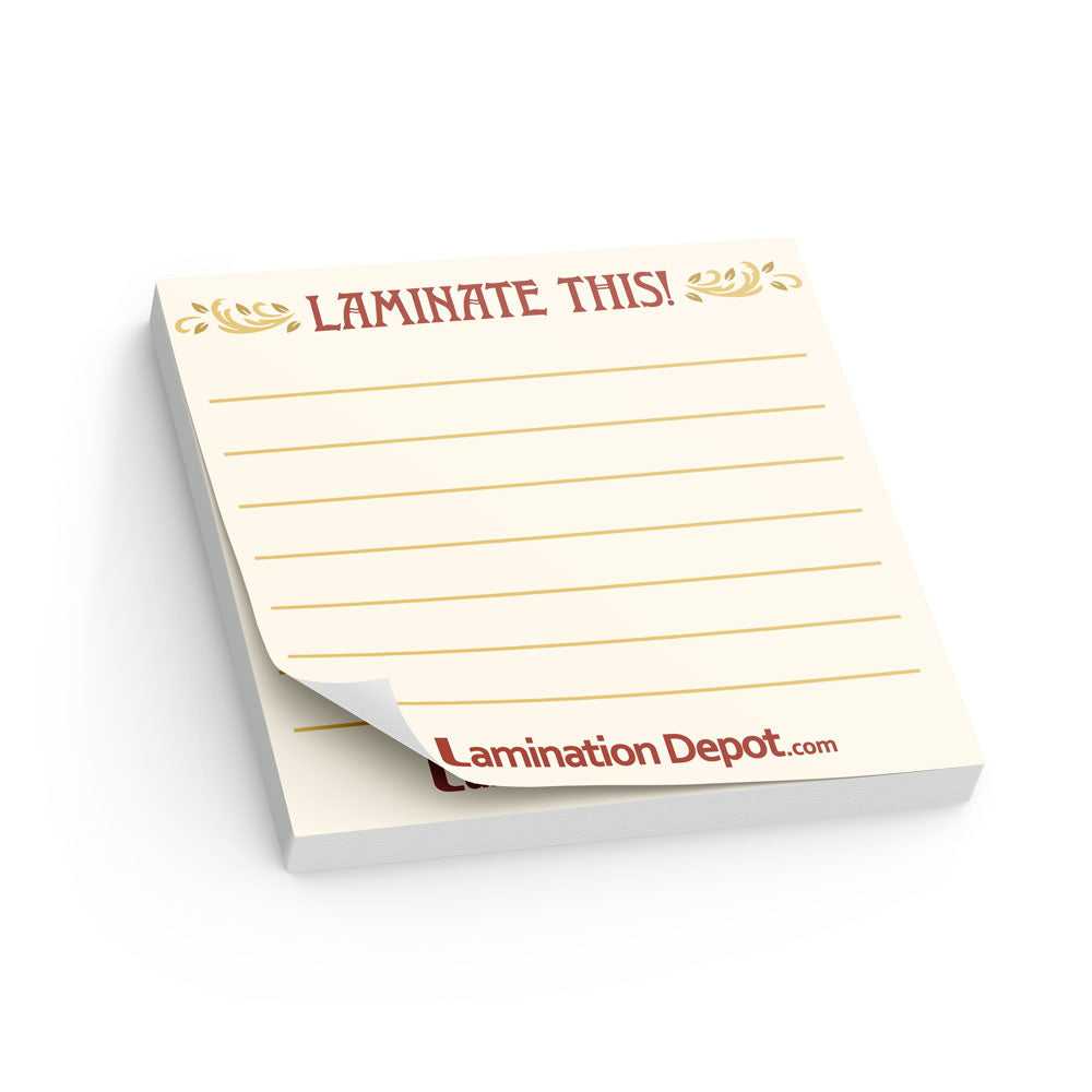 Lamination Depot Sticky Notepad - Laminate This!