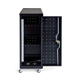 Luxor 12-Laptop / Chromebook Compact Charging Cart - With Locking Doors