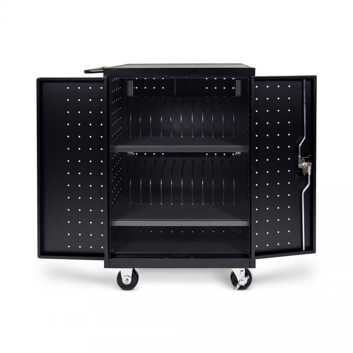 Luxor 24-Laptop / Chromebook Charging Cart - With Locking Doors