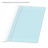 TruLam 3 Mil Laminating Pouches, 3-Hole Punch Reinforcement, 1-3/16" x 9", 100/Bx