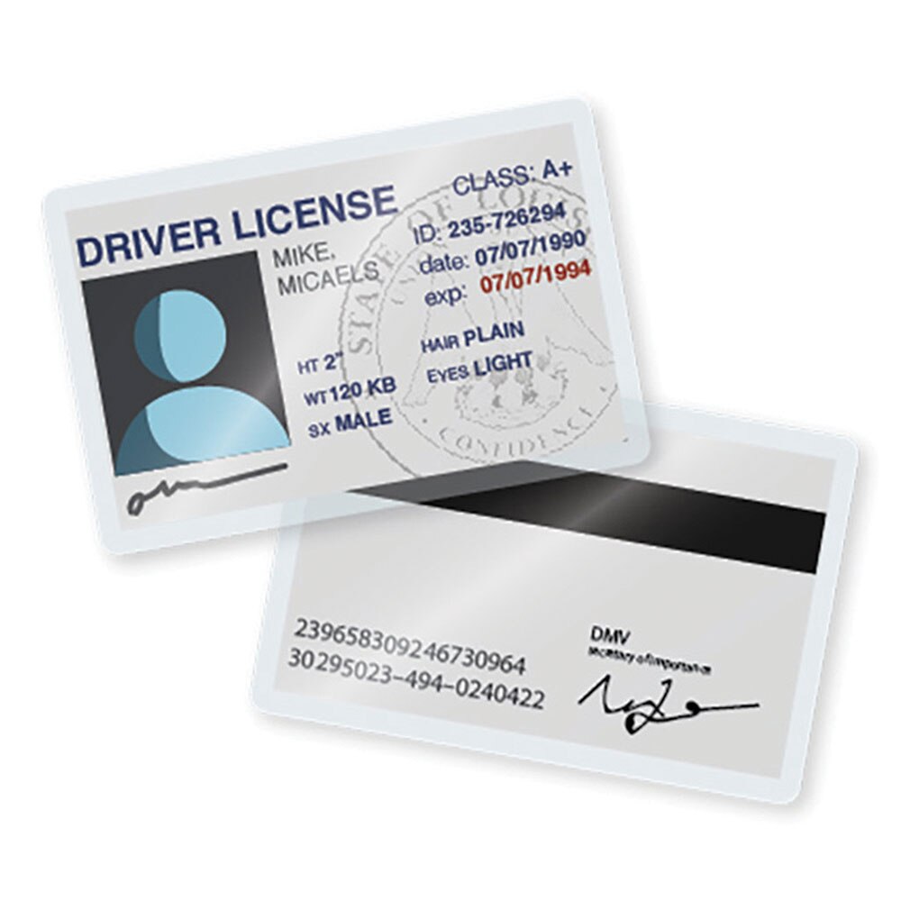 TruLam 7 Mil Laminating Pouches, Drivers License Size, 2-3/8" x 3-5/8", 500/Bx