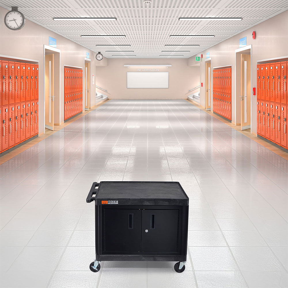 Luxor Multi-Purpose Rolling Cabinet with Two Shelves