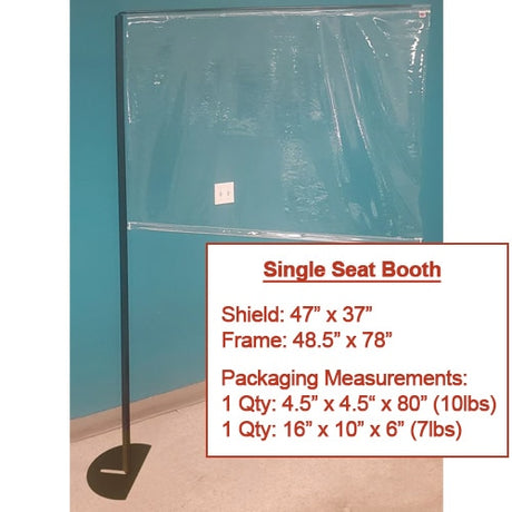 Double Seat Booth Partition - 49 inch x 78 inch