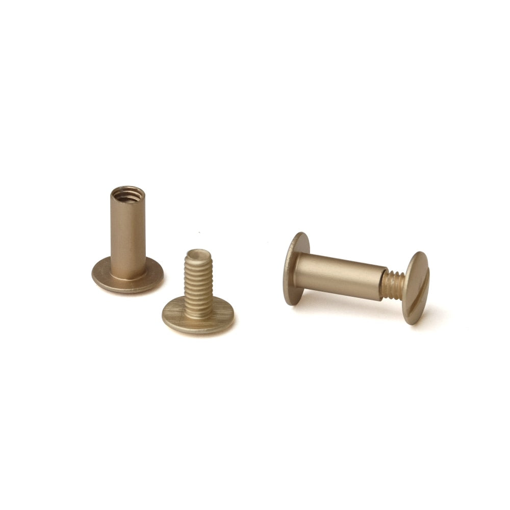 1/2 in. Antique Brass Aluminum Chicago Screws/Screw Posts (100 sets/bx)