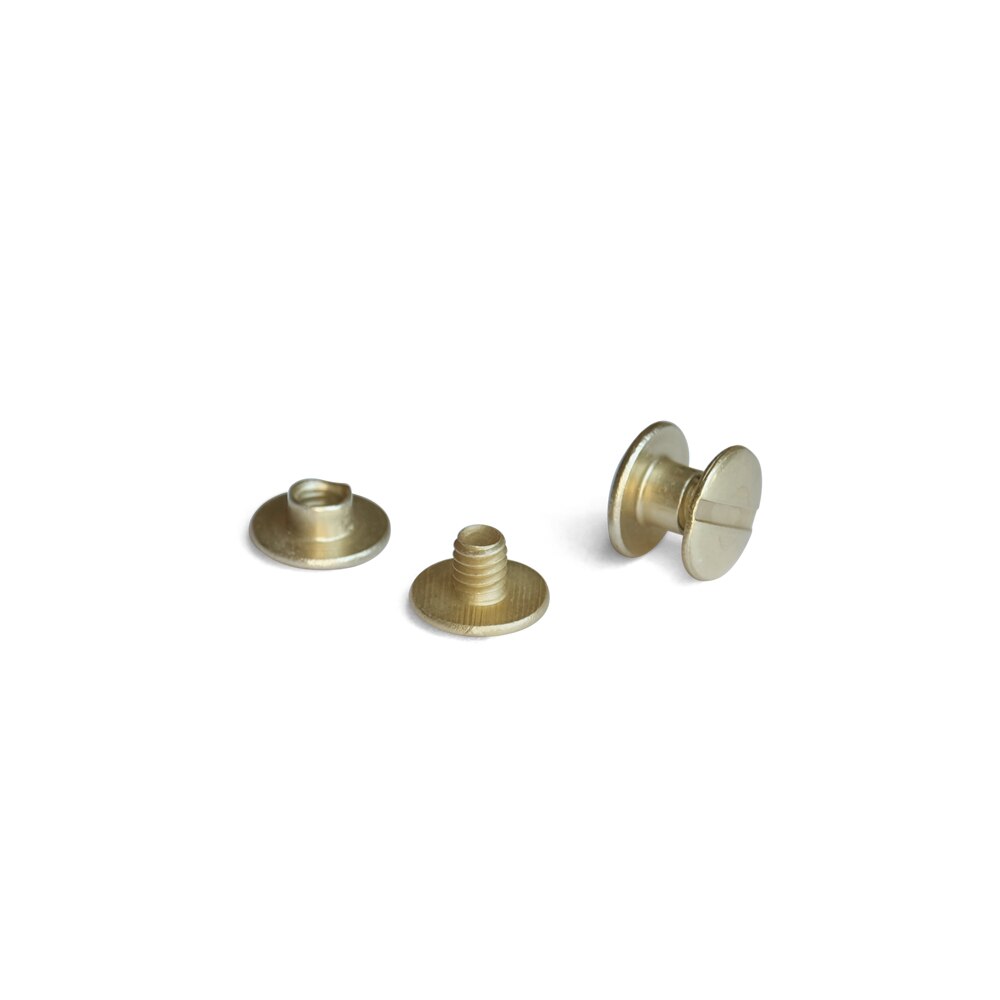 1/8 in. Antique Brass Aluminum Chicago Screws/Screw Posts (100 sets/bx)