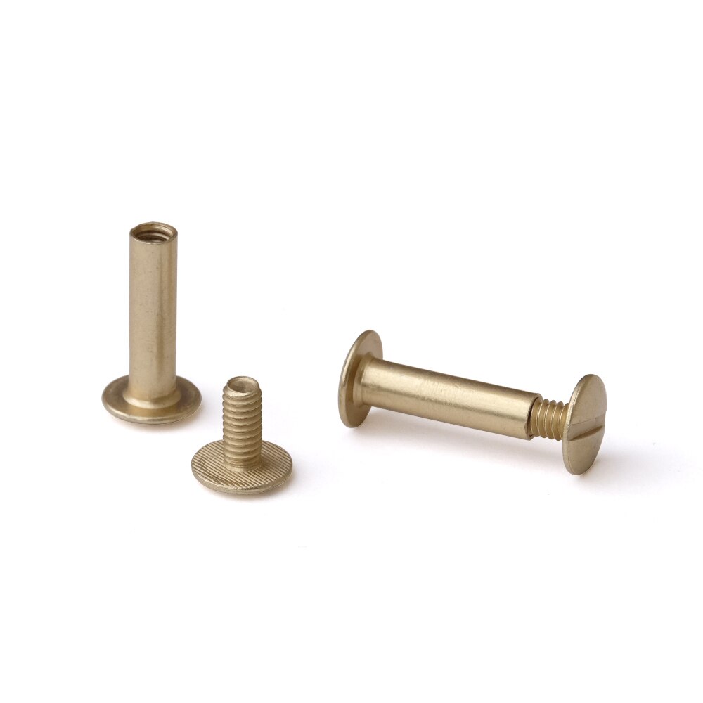 3/4 in. Antique Brass Aluminum Chicago Screws/Screw Posts (100 sets/bx)