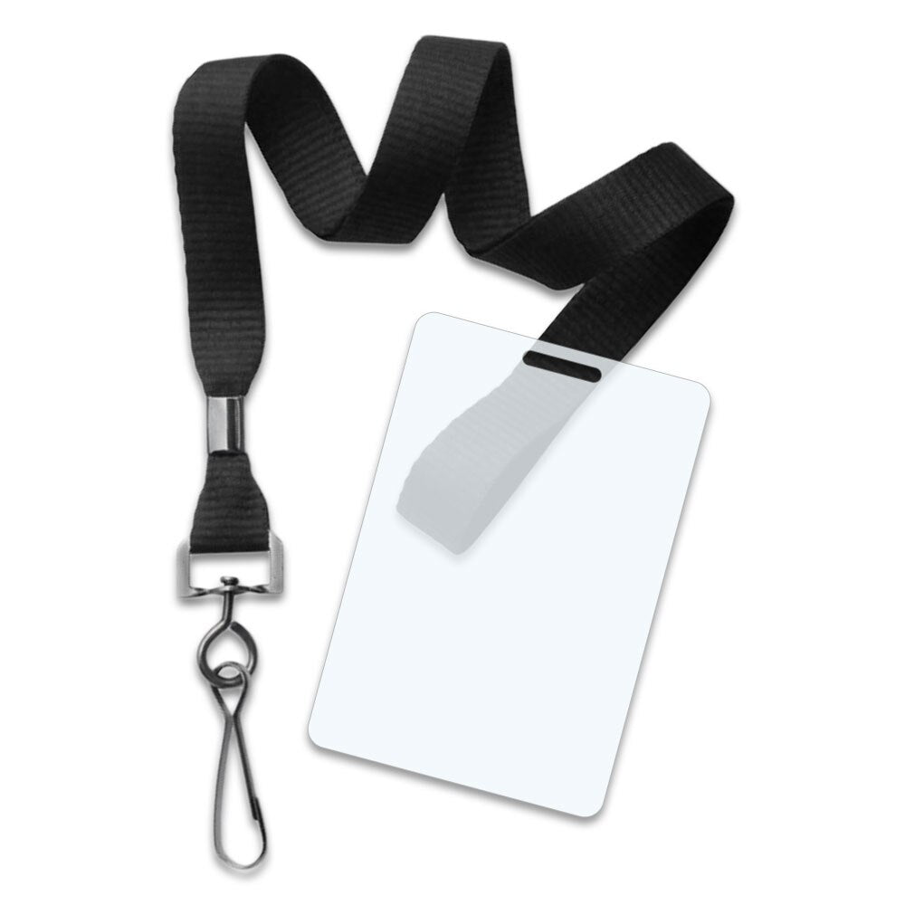 Lanyard Kit - Flat Lanyards + 7 Mil Luggage Tag Laminating Pouches (100 Sets)