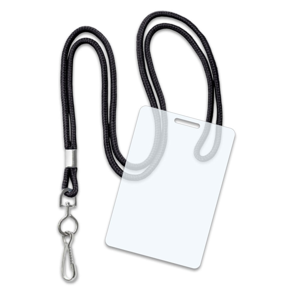 Lanyard Kit - Round Lanyards + 5 Mil Luggage Tag Laminating Pouches (100 Sets)