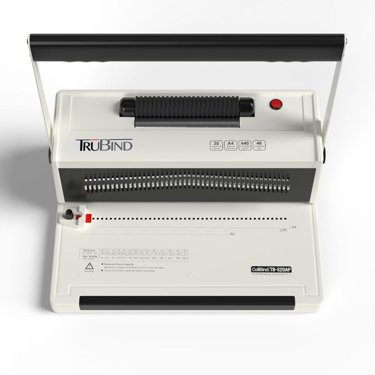 TruBind TB-S20AP Coil Binding Machine with Electric Coil Inserter & Foot Pedal