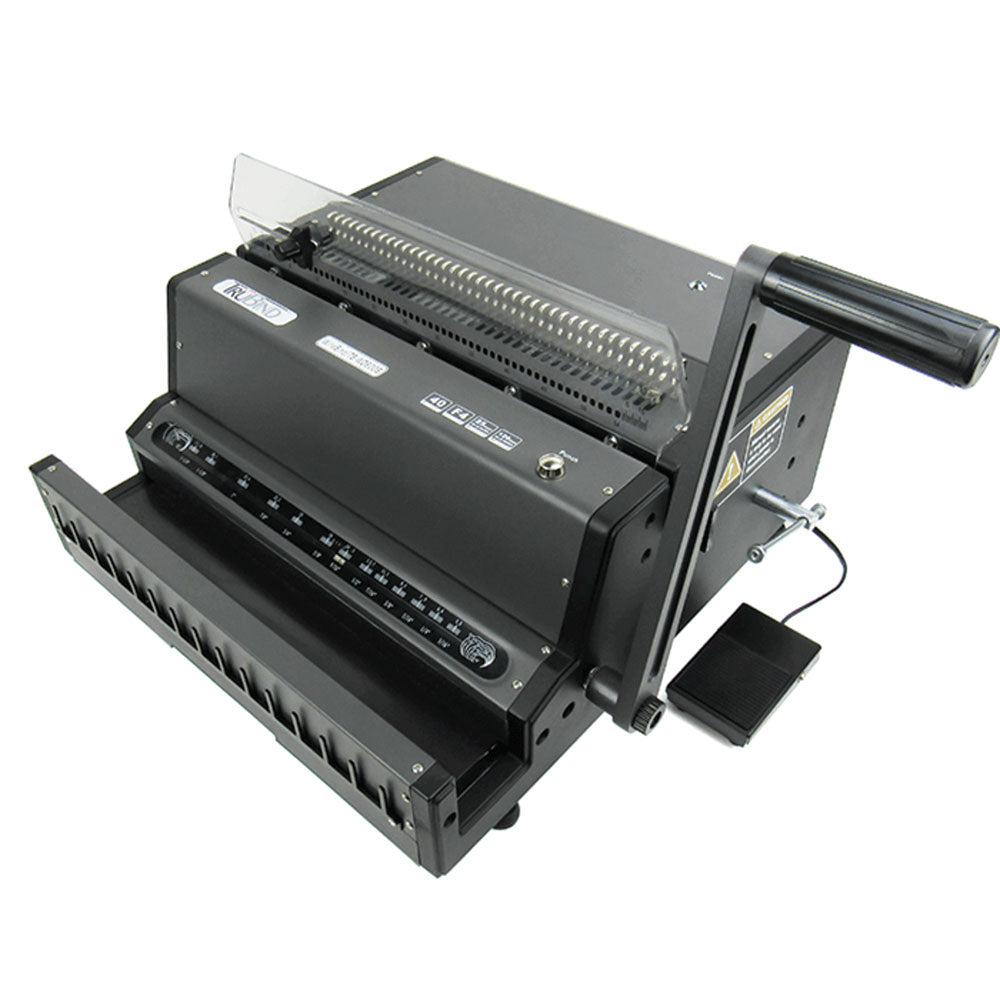 TruBind TB-WD600B  3:1 Pitch Heavy Duty Electric Punch/Manual Wire Binding Machine