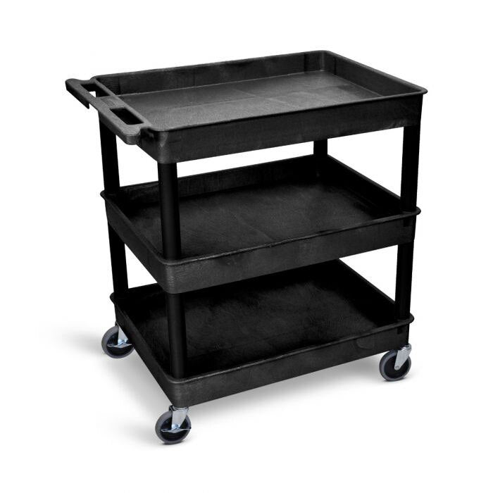 Luxor Large Tub Cart - Three Shelves - 32"W x 24"D x 38.25"H