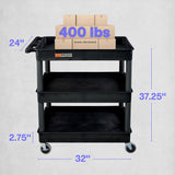 Luxor Large Tub Cart with Three Shelves