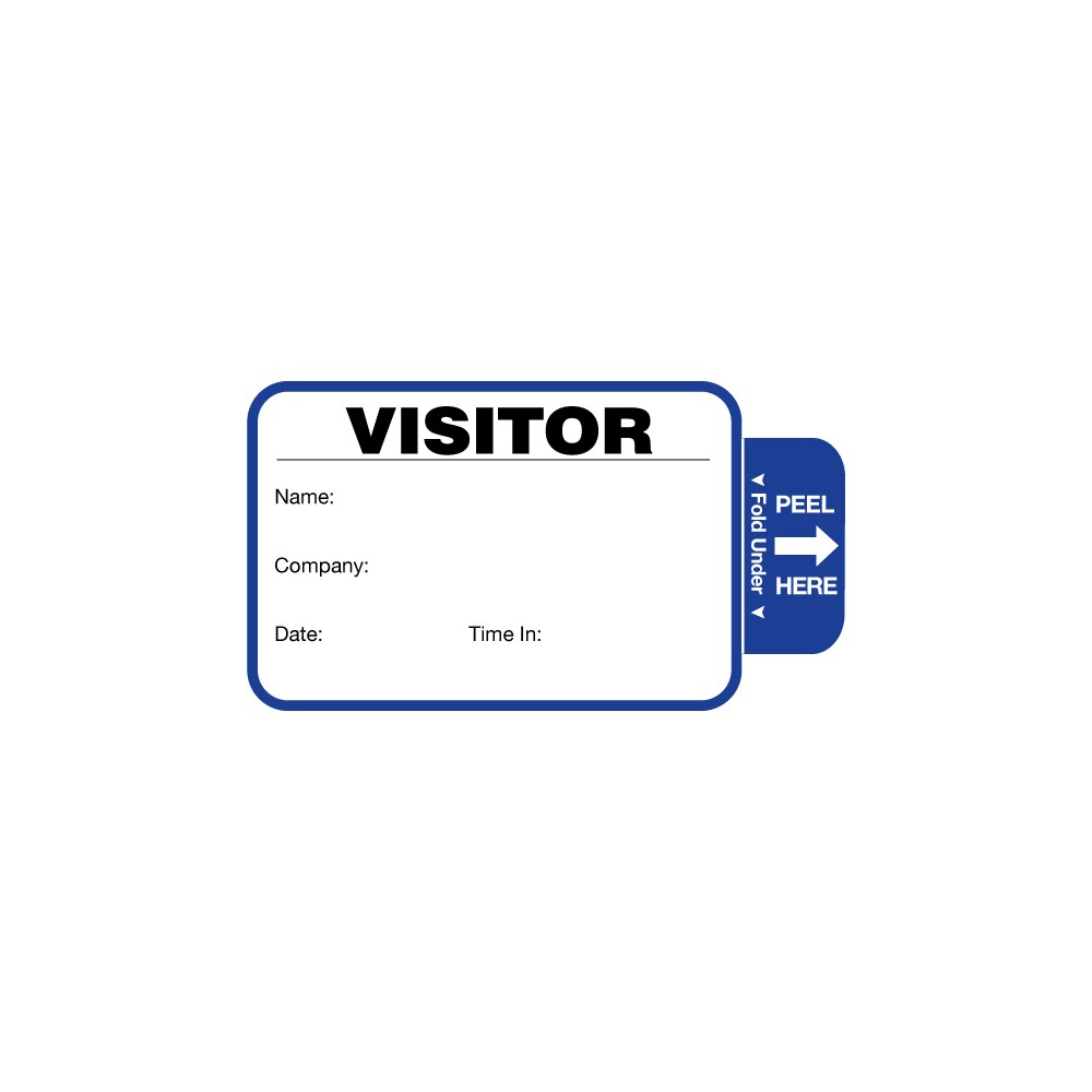 Visitor Registry Book, 500 TAB-Expiring Badges, "Company" (Qty 1)