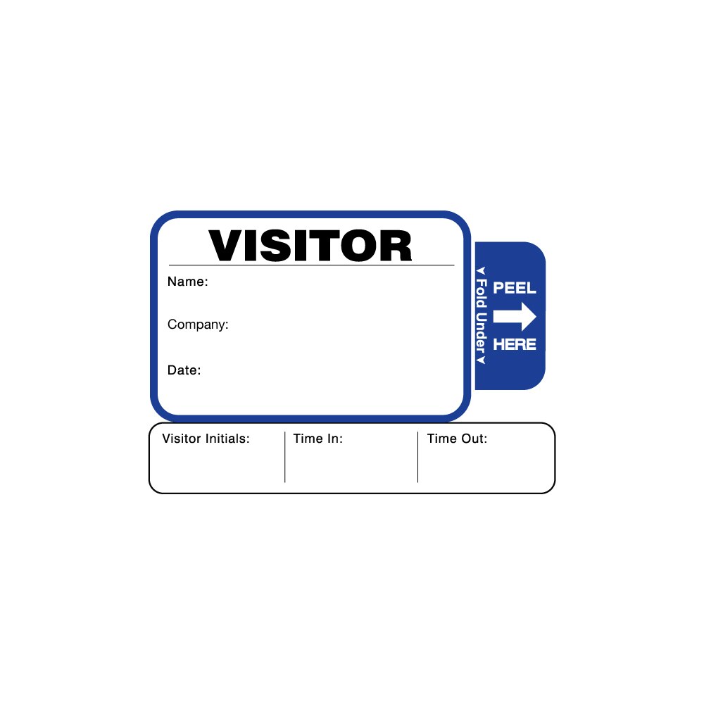 Visitor Registry Book, 400 TAB-Expiring Badges with Sign-Out, "Company" (Qty 1)